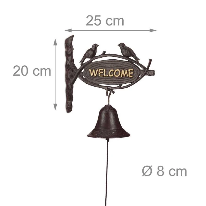 Türglocke Gusseisen WELCOME 4 Türglocke Gusseisen WELCOME – Bild 2