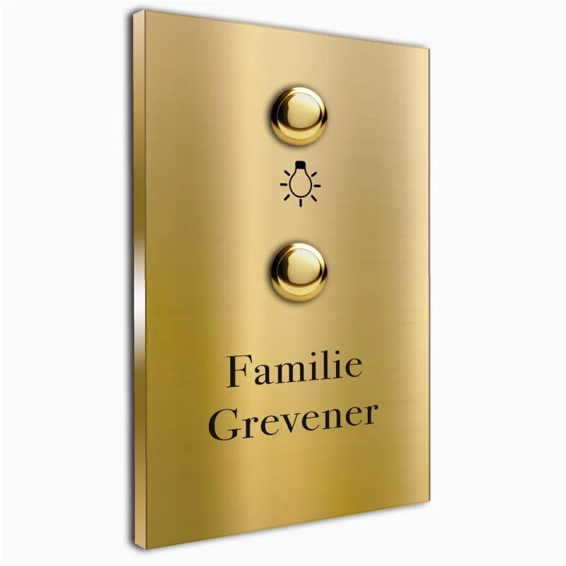 Türklingel Aus Messing 110x160mm 4mm Stärke Mit Lichttaster 3 Türklingel Aus Messing 110x160mm 4mm Stärke Mit Lichttaster