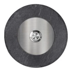 Türklingel Aus Naturschiefer Durchmesser 100mm Rund Mit Edelstahlronde