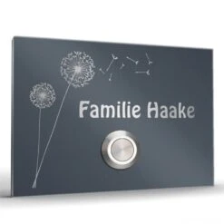 Türklingel Edelstahl 100x70mm Mit Pusteblume 7 Türklingel Edelstahl 100x70mm Mit Pusteblume -Hochwertiger Türklingelladen tuerklingel edelstahl 100x70mm mit pusteblume2