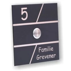 Türklingel Edelstahl 120x120mm Pulverbeschichtet Schwarz -Hochwertiger Türklingelladen tuerklingel edelstahl 120x120mm pulverbeschichtet schwarz2