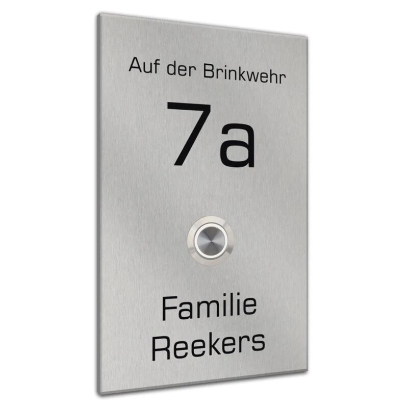 Türklingel Edelstahl 135x220mm Klingelplatte Türschild 3 Türklingel Edelstahl 135x220mm Klingelplatte Türschild
