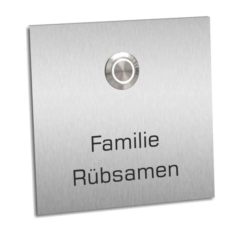 Türklingel Edelstahl Klingelplatte 100x100mm 3 Türklingel Edelstahl Klingelplatte 100x100mm