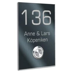 Türklingel Edelstahl Mit 35mm LED Taster 110x160 Mm -Hochwertiger Türklingelladen tuerklingel edelstahl mit 35mm led taster 110x160 mm3