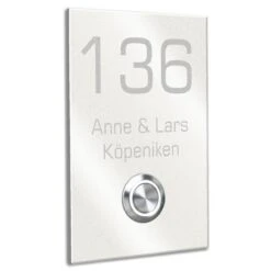 Türklingel Edelstahl Mit 35mm LED Taster 110x160 Mm -Hochwertiger Türklingelladen tuerklingel edelstahl mit 35mm led taster 110x160 mm5