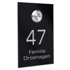 Türklingel Edelstahl Mit 35mm LED Taster 110x160mm -Hochwertiger Türklingelladen tuerklingel edelstahl mit 35mm led taster 110x160mm4