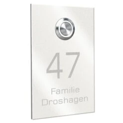 Türklingel Edelstahl Mit 35mm LED Taster 110x160mm -Hochwertiger Türklingelladen tuerklingel edelstahl mit 35mm led taster 110x160mm5