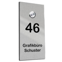 Ausgewählte Produkte -Hochwertiger Türklingelladen tuerklingel edelstahl mit 35mm led taster 135x280 mm2