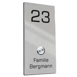 Ausgewählte Produkte -Hochwertiger Türklingelladen tuerklingel edelstahl mit 35mm led taster 135x280mm2