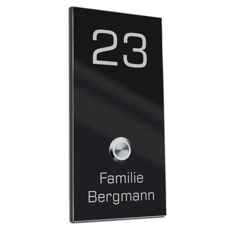 Türklingel Edelstahl Mit 35mm LED Taster 135x280mm 6 Türklingel Edelstahl Mit 35mm LED Taster 135x280mm – Bild 4