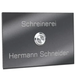 Türklingel Edelstahl Mit 35mm LED Taster 160x110 Mm