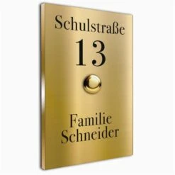 Türklingel Messing 110x160mm 4mm Stärke Der Klingelplatte