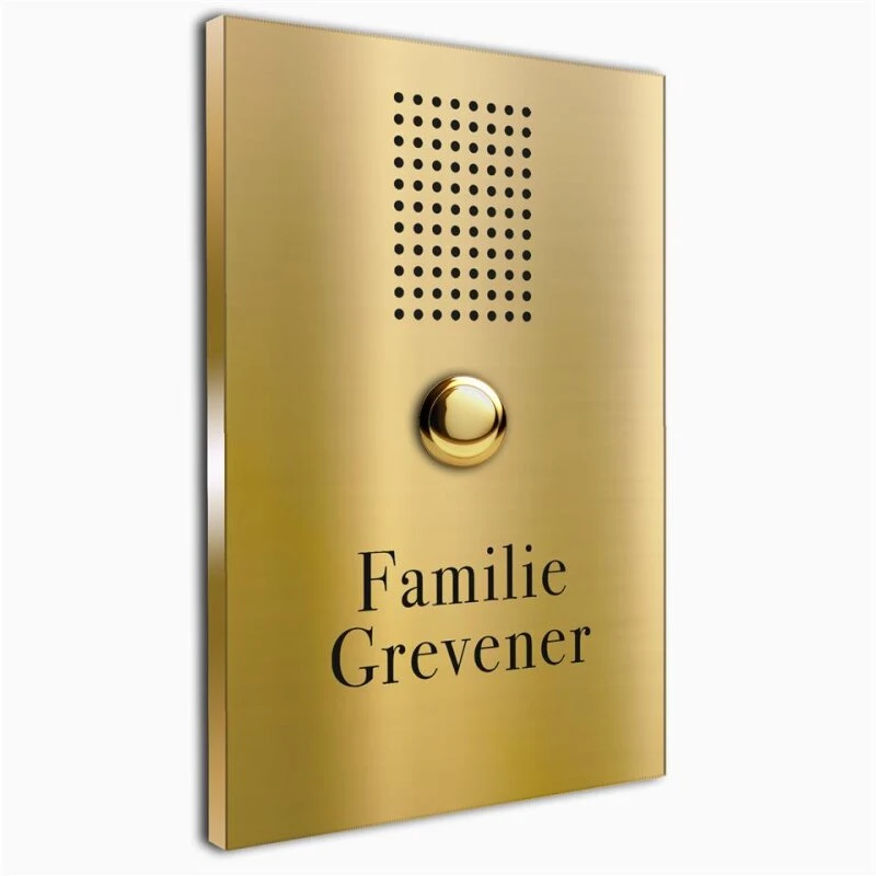 Türklingel Messing 110x160mm 4mm Stärke Mit Sprechsieb 3 Türklingel Messing 110x160mm 4mm Stärke Mit Sprechsieb