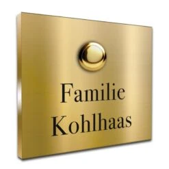 Türklingel Messing 110x90mm 4mm Stärke Der Klingelplatte Typ2