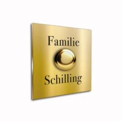 Türklingel Messing 60x60mm 4mm Stärke Der Klingelplatte