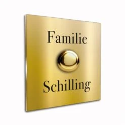 Türklingel Messing 80x80mm 4mm Stärke Der Klingelplatte