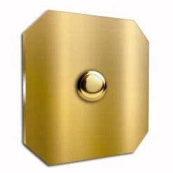 Türklingel Messing 80x80mm Mit Ecken 4mm Stärke Ohne Beschriftung