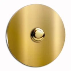 Türklingel Messing Rund 90mm Durchmesser 4mm Stärke Ohne Beschriftung