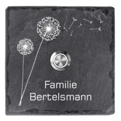 Türklingel Schiefer In Versch. Größen Pusteblume