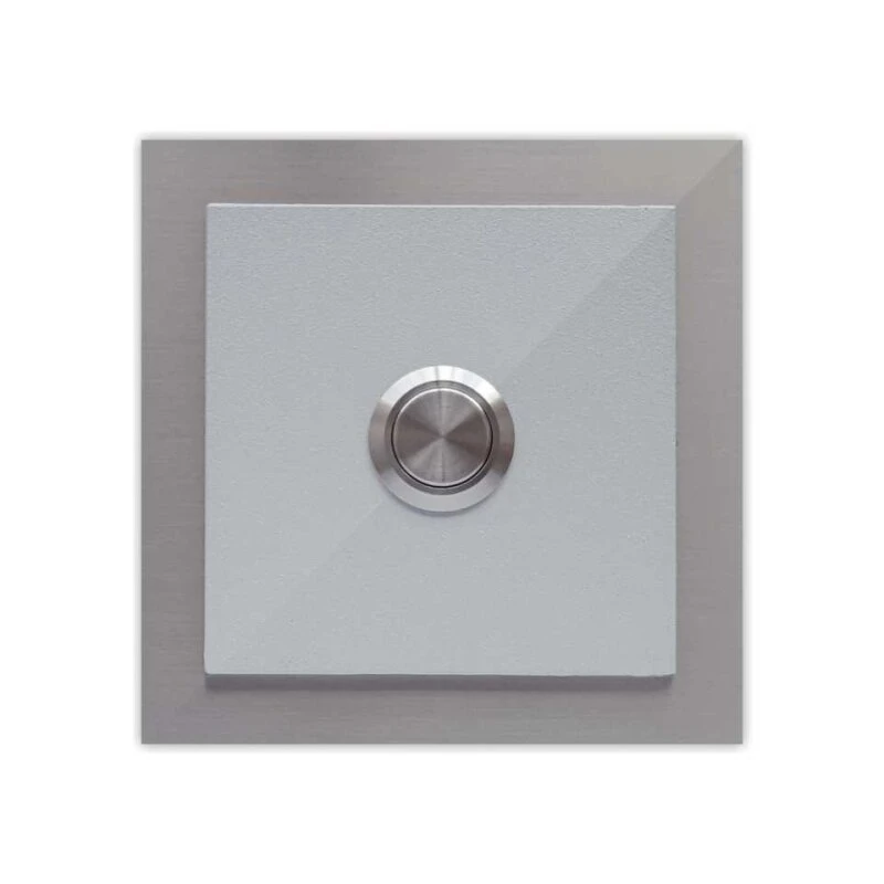 Türklingel Silber 100x100mm Pulverbeschichtet Silber RAL 9006 Metallic 3 Türklingel Silber 100x100mm Pulverbeschichtet Silber RAL 9006 Metallic