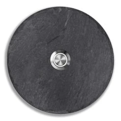 Türklingelschild Naturschiefer Durchmesser 100mm Blanko