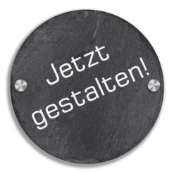Türschild Aus Natur Schiefer 200mm Ø Inkl. Beschriftung Jetzt Gestalten