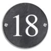 Türschild Aus Natur Schiefer 200mm Ø Inkl. Beschriftung Numero 1 Türschild Aus Natur Schiefer 200mm Ø Inkl. Beschriftung Numero -Hochwertiger Türklingelladen tuerschild aus natur schiefer 200mm o inkl beschriftung numero