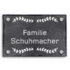 Türschild Aus Natur Schiefer 300x200 Mm Inkl. Beschriftung Flower