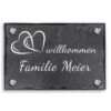 Türschild Aus Natur Schiefer 300x200 Mm Inkl. Beschriftung Herz 1 Türschild Aus Natur Schiefer 300x200 Mm Inkl. Beschriftung Herz -Hochwertiger Türklingelladen tuerschild aus natur schiefer 300x200 mm inkl beschriftung herz