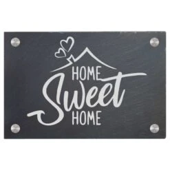 Türschild Aus Natur Schiefer 300x200 Mm Inkl. Beschriftung Home Sweet Home 1