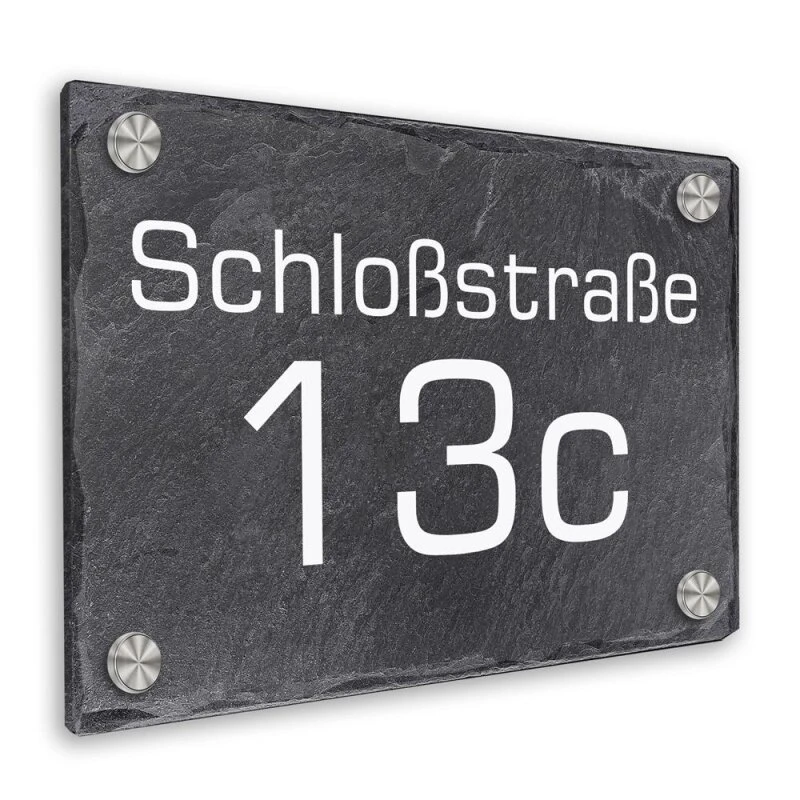 Türschild Aus Natur Schiefer 300x200 Mm Inkl. Beschriftung Number 1 4 Türschild Aus Natur Schiefer 300x200 Mm Inkl. Beschriftung Number 1 – Bild 2