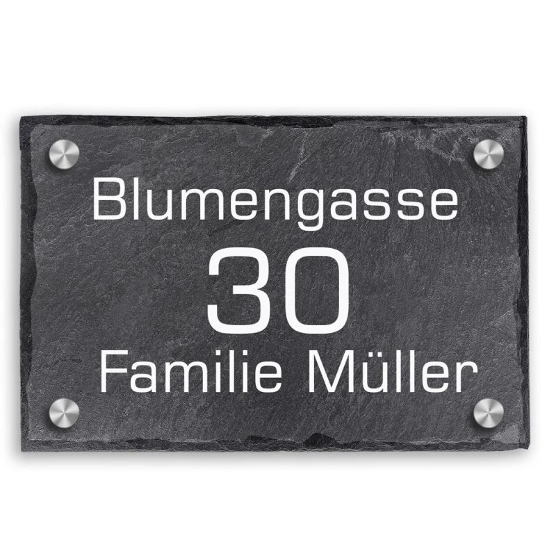 Türschild Aus Natur Schiefer 300x200 Mm Inkl. Beschriftung Street 3 Türschild Aus Natur Schiefer 300x200 Mm Inkl. Beschriftung Street