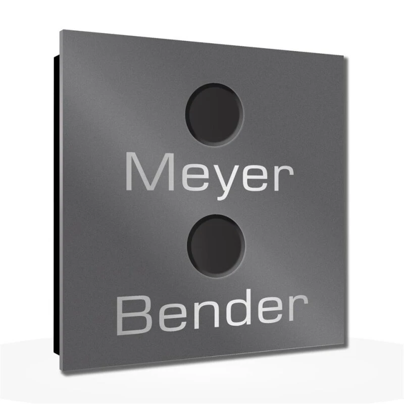 Ultraflache Aufputz 2 Familien Funkklingel Edelstahl 120x120mm Hilda 7 Ultraflache Aufputz 2 Familien Funkklingel Edelstahl 120x120mm Hilda – Bild 5