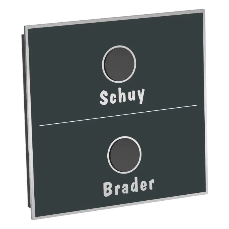 Ultraflache Aufputz 2 Familien Funkklingel Edelstahl 120x120mm Susi 3 Ultraflache Aufputz 2 Familien Funkklingel Edelstahl 120x120mm Susi