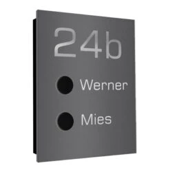 Ultraflache Aufputz 2 Familien Funkklingel Edelstahl 120x160mm Lea -Hochwertiger Türklingelladen ultraflache aufputz 2 familien funkklingel edelstahl 120x160mm lea5