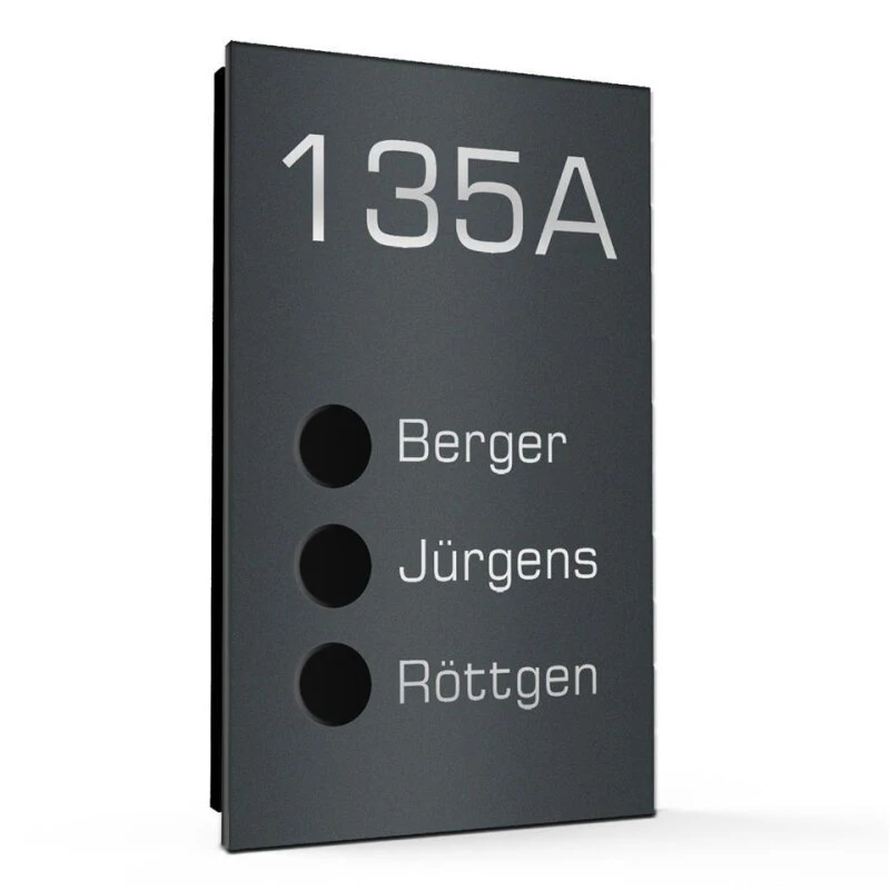 Ultraflache Aufputz 3 Familien Funkklingel Edelstahl 120x200mm Paula 4 Ultraflache Aufputz 3 Familien Funkklingel Edelstahl 120x200mm Paula – Bild 2