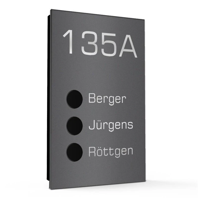Ultraflache Aufputz 3 Familien Funkklingel Edelstahl 120x200mm Paula 7 Ultraflache Aufputz 3 Familien Funkklingel Edelstahl 120x200mm Paula – Bild 5