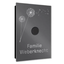 Ultraflache Aufputz Funkklingel Edelstahl 110x160mm Pusteblume RW 400m 52 Melodien -Hochwertiger Türklingelladen ultraflache aufputz funkklingel edelstahl 110x160mm pusteblume rw 400m 52 melodien4