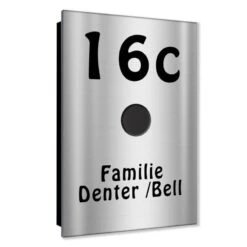 Ultraflache Aufputz Funkklingel Edelstahl 110x160mm RW 400m 52 Melodien Luci