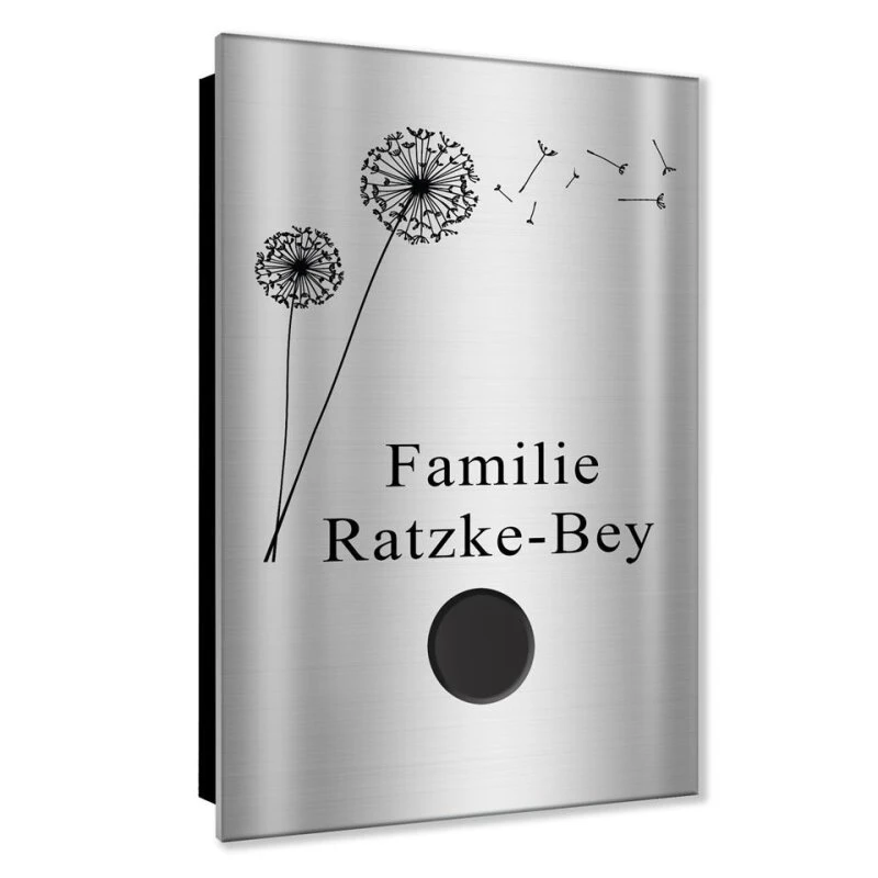 Ultraflache Aufputz Funkklingel Edelstahl 110x160mm RW 400m 52 Melodien Pusteblume 3 Ultraflache Aufputz Funkklingel Edelstahl 110x160mm RW 400m 52 Melodien Pusteblume