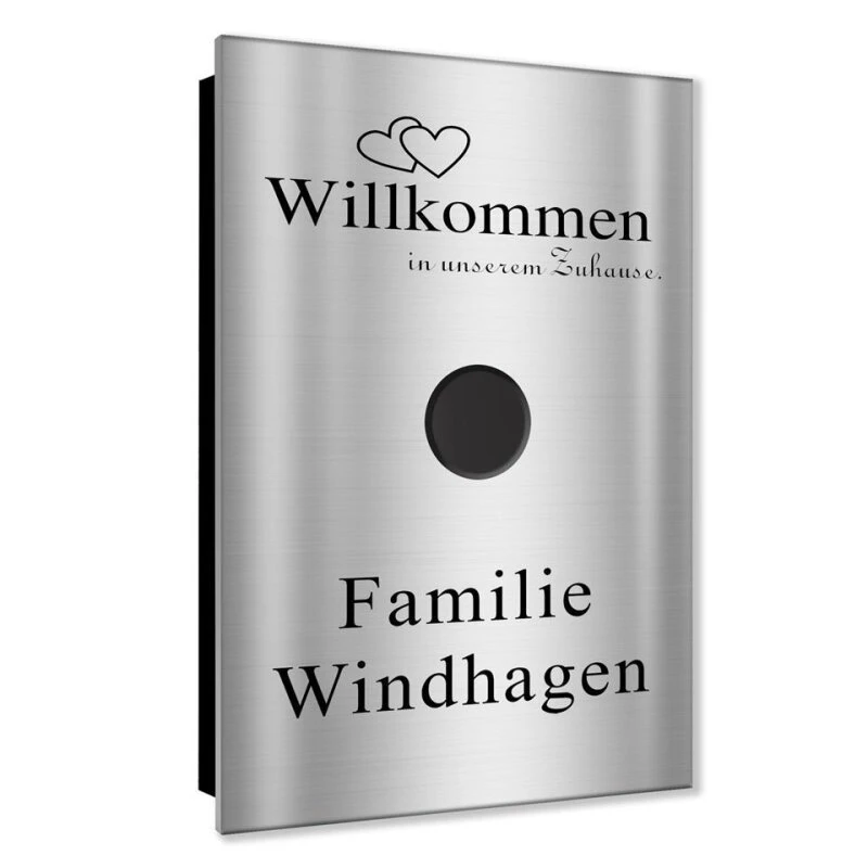 Ultraflache Aufputz Funkklingel Edelstahl 110x160mm RW 400m Willkommen 3 Ultraflache Aufputz Funkklingel Edelstahl 110x160mm RW 400m Willkommen