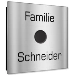 Ultraflache Aufputz Funkklingel Edelstahl 120x120mm RW 400m 52 Melodien Benny