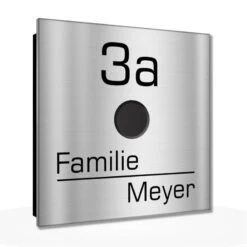 Ultraflache Aufputz Funkklingel Edelstahl 120x120mm RW 400m 52 Melodien Lena