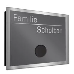 Ultraflache Aufputz Funkklingel Edelstahl 130x100mm RAL 7016 ANTHRAZIT Mandy -Hochwertiger Türklingelladen ultraflache aufputz funkklingel edelstahl 130x100mm ral 7016 anthrazit mandy3