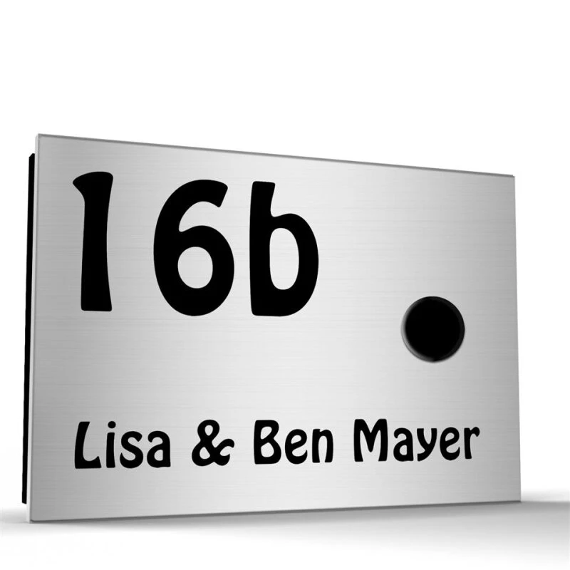 Ultraflache Aufputz Funkklingel Edelstahl 160x110mm RW 400m Benno 3 Ultraflache Aufputz Funkklingel Edelstahl 160x110mm RW 400m Benno