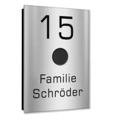 Ultraflache Aufputz Funkklingel Edelstahl 90x140mm RW 400m 52 Melodien Bärbel