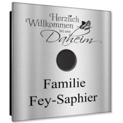 Ultraflache Aufputz Funkklingel Edelstahl RAL7016 Anthrazit Grau 120x120mm RW 400m 52 Melodien Number