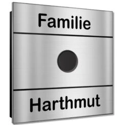 Ultraflache Aufputz Funkklingel Edelstahl RAL7016 Anthrazit Grau 120x120mm RW 400m 52 Melodien Stripe