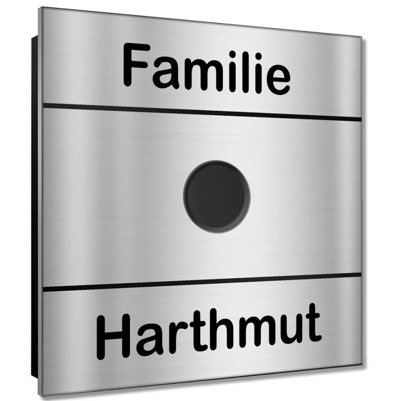 Ultraflache Aufputz Funkklingel Edelstahl RAL7016 Anthrazit Grau 120x120mm RW 400m 52 Melodien Stripe 3 Ultraflache Aufputz Funkklingel Edelstahl RAL7016 Anthrazit Grau 120x120mm RW 400m 52 Melodien Stripe