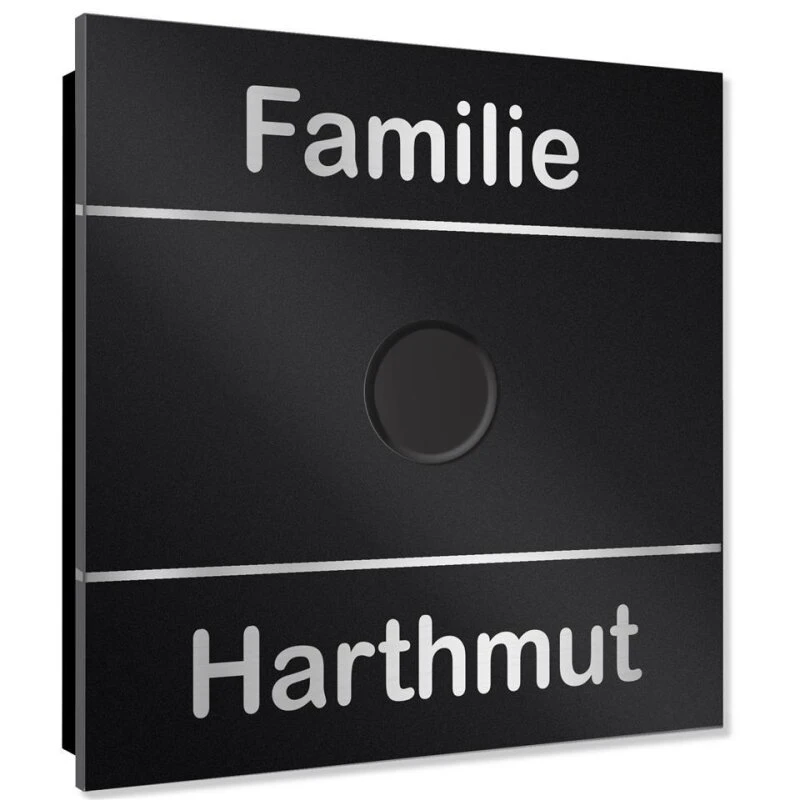 Ultraflache Aufputz Funkklingel Edelstahl RAL7016 Anthrazit Grau 120x120mm RW 400m 52 Melodien Stripe 5 Ultraflache Aufputz Funkklingel Edelstahl RAL7016 Anthrazit Grau 120x120mm RW 400m 52 Melodien Stripe – Bild 3